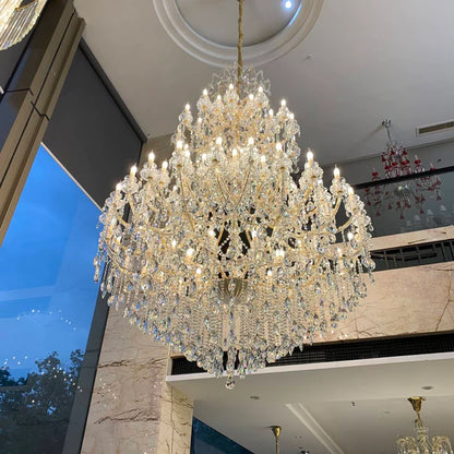 HomeDor Premium Laura Classic Traditional Extra Large Candle Crystal Chandelier