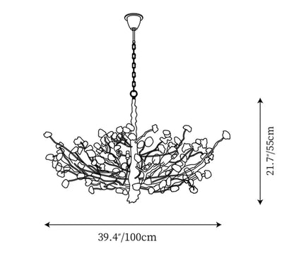 HomeDor Linn Luxury Vintage Gemstone Branch Crystal Chandelier