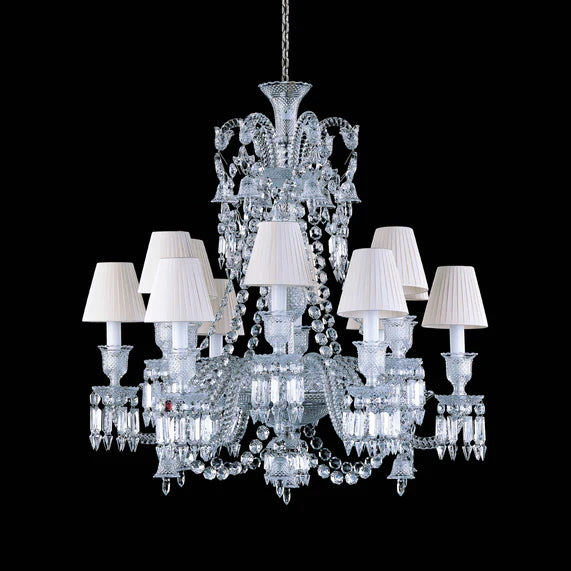 HomeDor Premium Laurel Short Version Tiered Candle Lampshade Chandelier