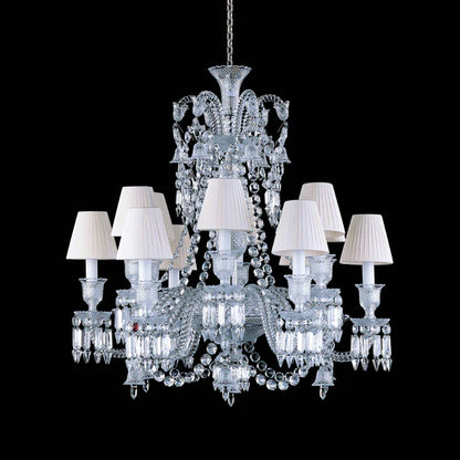 HomeDor Premium Laurel Short Version Tiered Candle Lampshade Chandelier