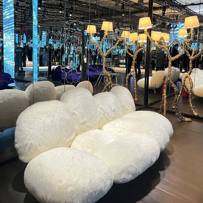 HomeDor Fuzzy Sofa