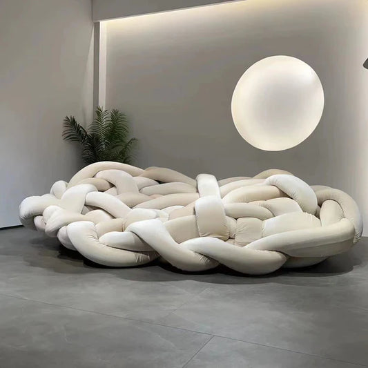 HomeDor Python Velvet Tubes Sofa