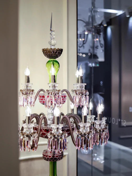 HomeDor Luxury Colorful 18-Light Crystal Floor Lamp