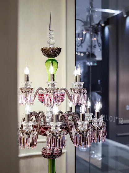 HomeDor Luxury Colorful 18-Light Crystal Floor Lamp