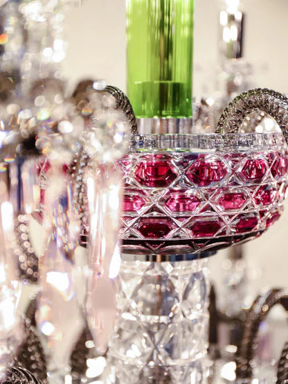 HomeDor Luxury Colorful 18-Light Crystal Floor Lamp