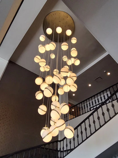 HomeDor  Floating Acrylic Balls Chandelier