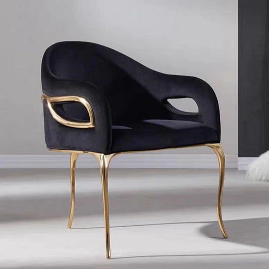 HomeDor Luxury Brass Eagle-Eye Single Dining Chair