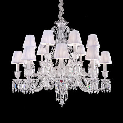 HomeDor Premium Laurel Short Version Tiered Candle Lampshade Chandelier