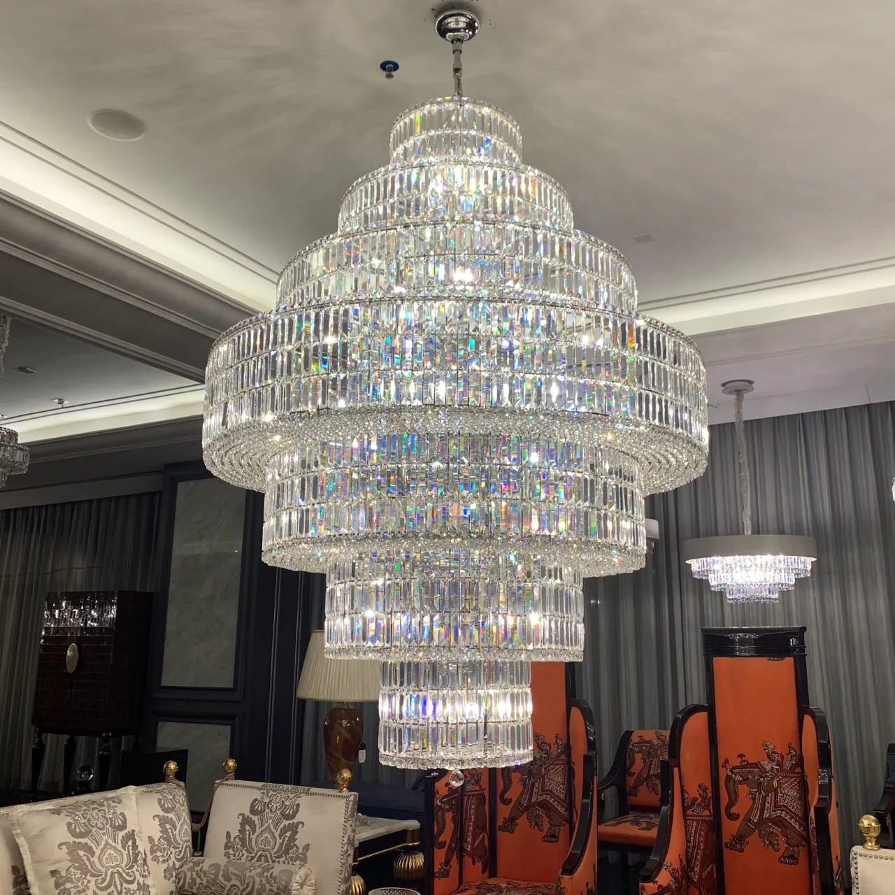 HomeDor Lexi Premium Extra Large Multi Tiered Round Chandelier