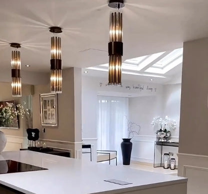 HomeDor Lucian Tubes Slender Pendant Lighting for Kitchen Island/Bedroom