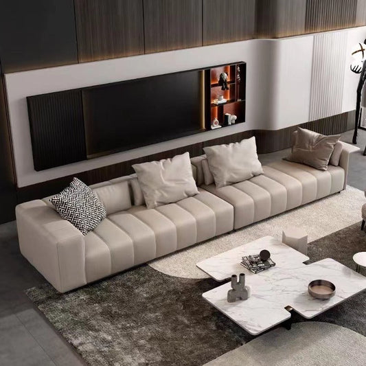 HomeDor Piano-style Leather Sofa