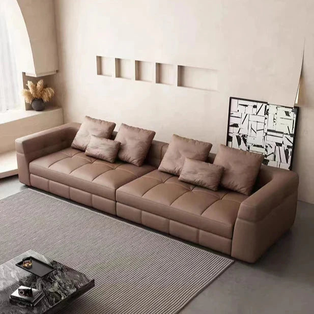 Blazer-Sofa aus Leder mit gerader Reihe