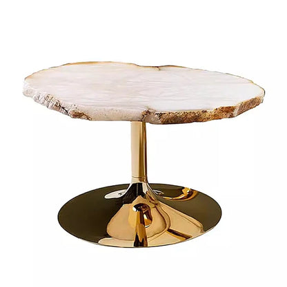 HomeDor Natural Alabaster Irregular Coffee Table Set