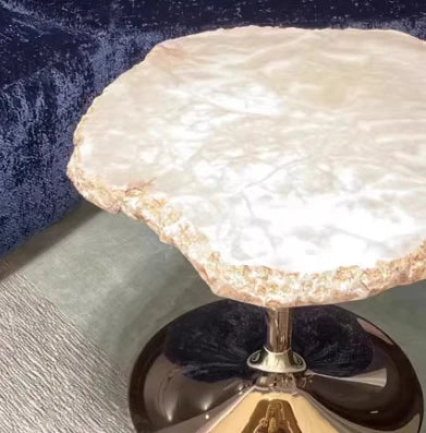 HomeDor Natural Alabaster Irregular Coffee Table Set