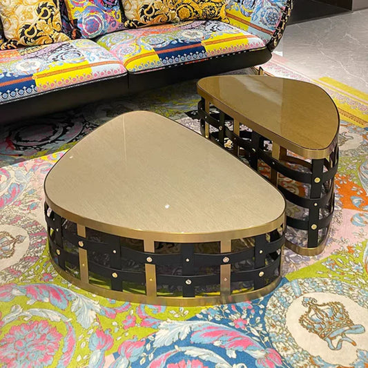 HomeDor Italian Style Triangular-shaped Coffee Table