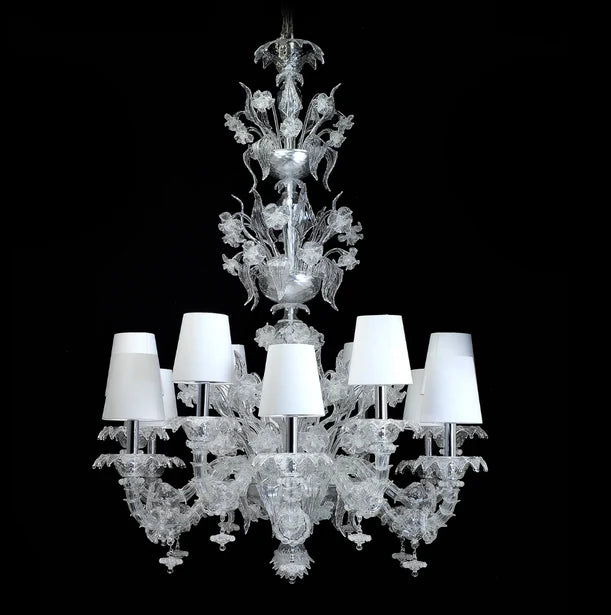HomeDor Crystal Flower Lampshade Chandelier