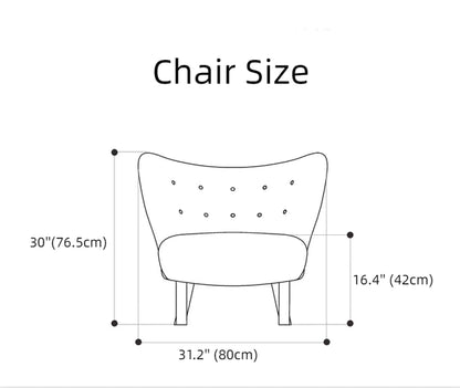 HomeDor Premium Casual Comfy Sherpa Plush Accent Lounge Chair with Ottoman