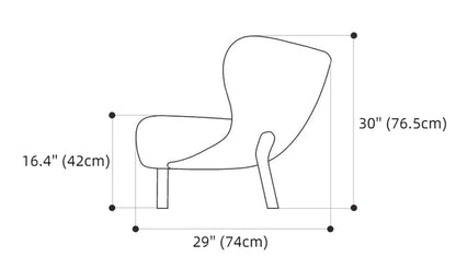 HomeDor Premium Casual Comfy Sherpa Plush Accent Lounge Chair with Ottoman