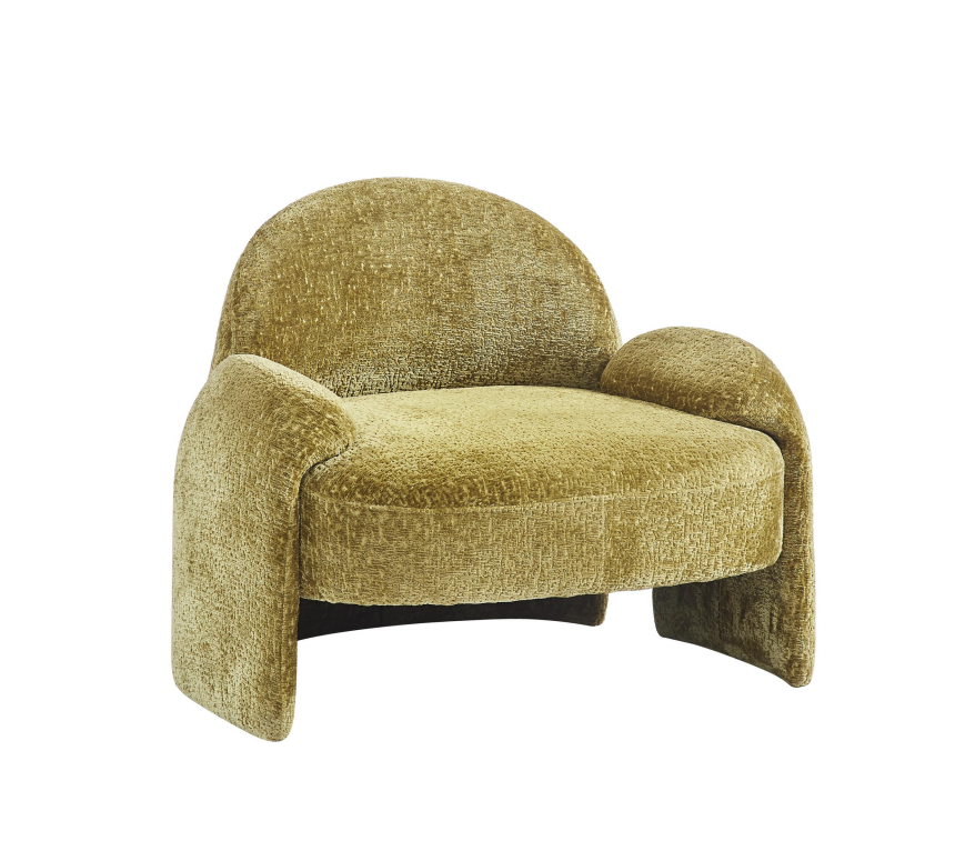 HomeDor Minimalist Velvet Elephant Ear Accent Chair