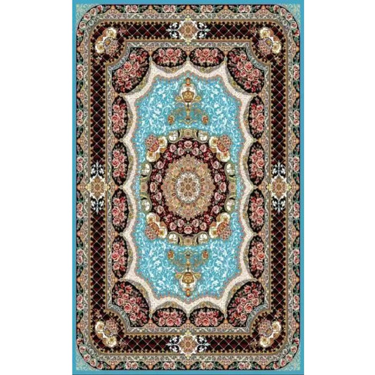 Persian Rug Oriental Vintage Luxury High-Density Blue Carpet