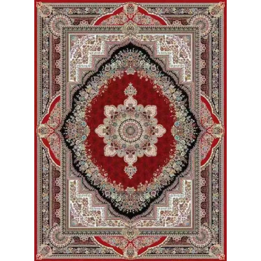 Persian Rug Vintage Oriental Luxury Red High-Density Carpet