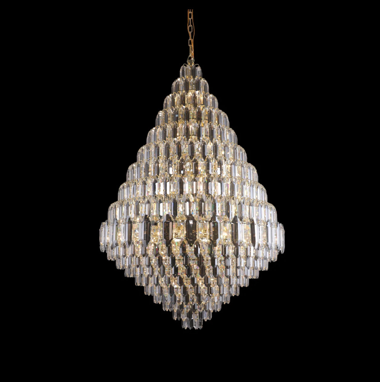 HomeDor Premium Multi-tiered Honeycomb Chandelier for Grand Hall/Staircase/High-ceiling Living Room