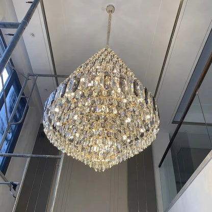 HomeDor Premium Multi-tiered Honeycomb Chandelier for Grand Hall/Staircase/High-ceiling Living Room