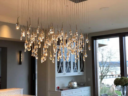 HomeDor Luxury Creative Gold Tadpole Crystal Chandelier