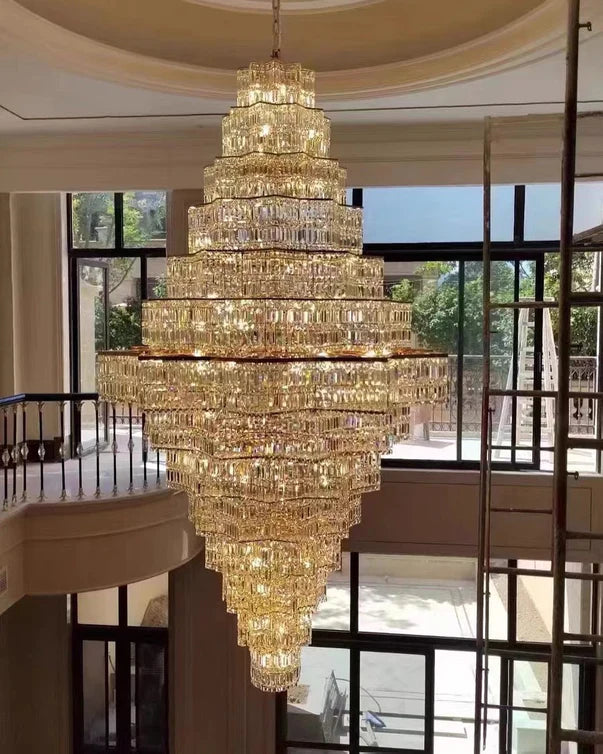 HomeDor Lexi Premium Multi-Tier Crystal Chandelier