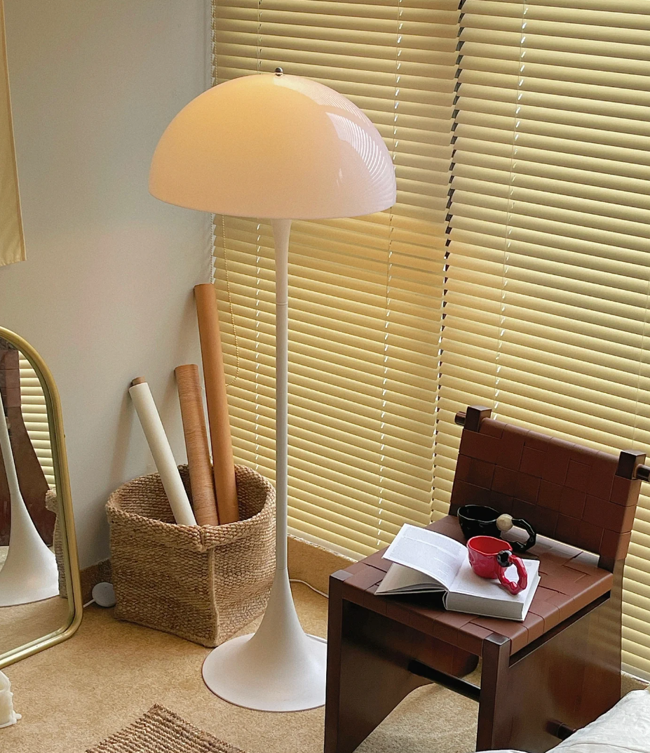 HomeDor Cream Mushroom Acrylic Floor Lamp