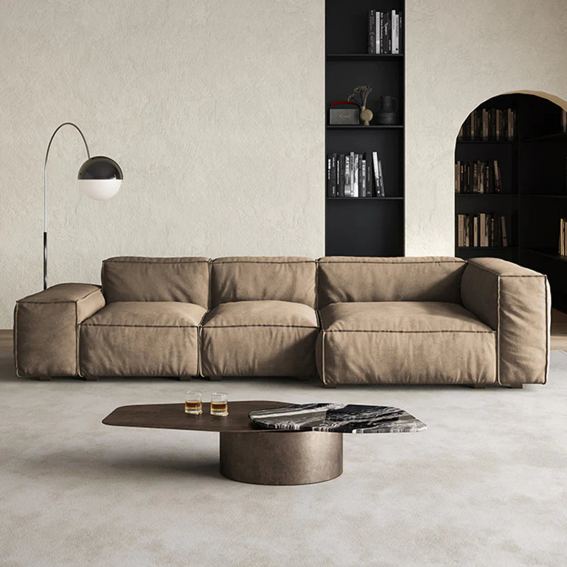 Khakifarbenes Stoffsofa