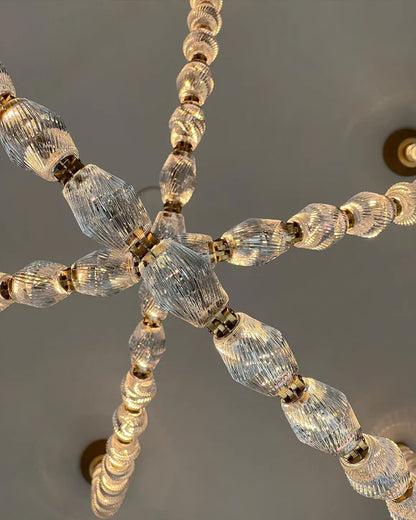 HomeDor Modern Glass Pearl Necklace Pendnat Chandelier