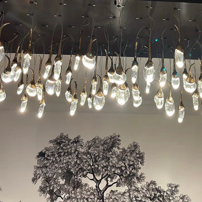 HomeDor Luxury Creative Gold Tadpole Crystal Chandelier