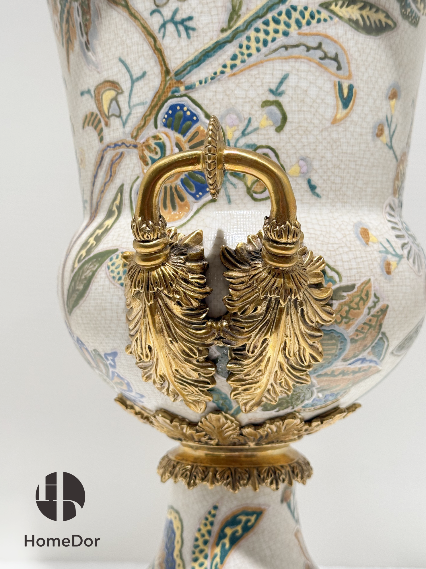 HomeDor-Vintage Rococo Luxury Blossom & Brass Table Decor Set-The Whole Set-