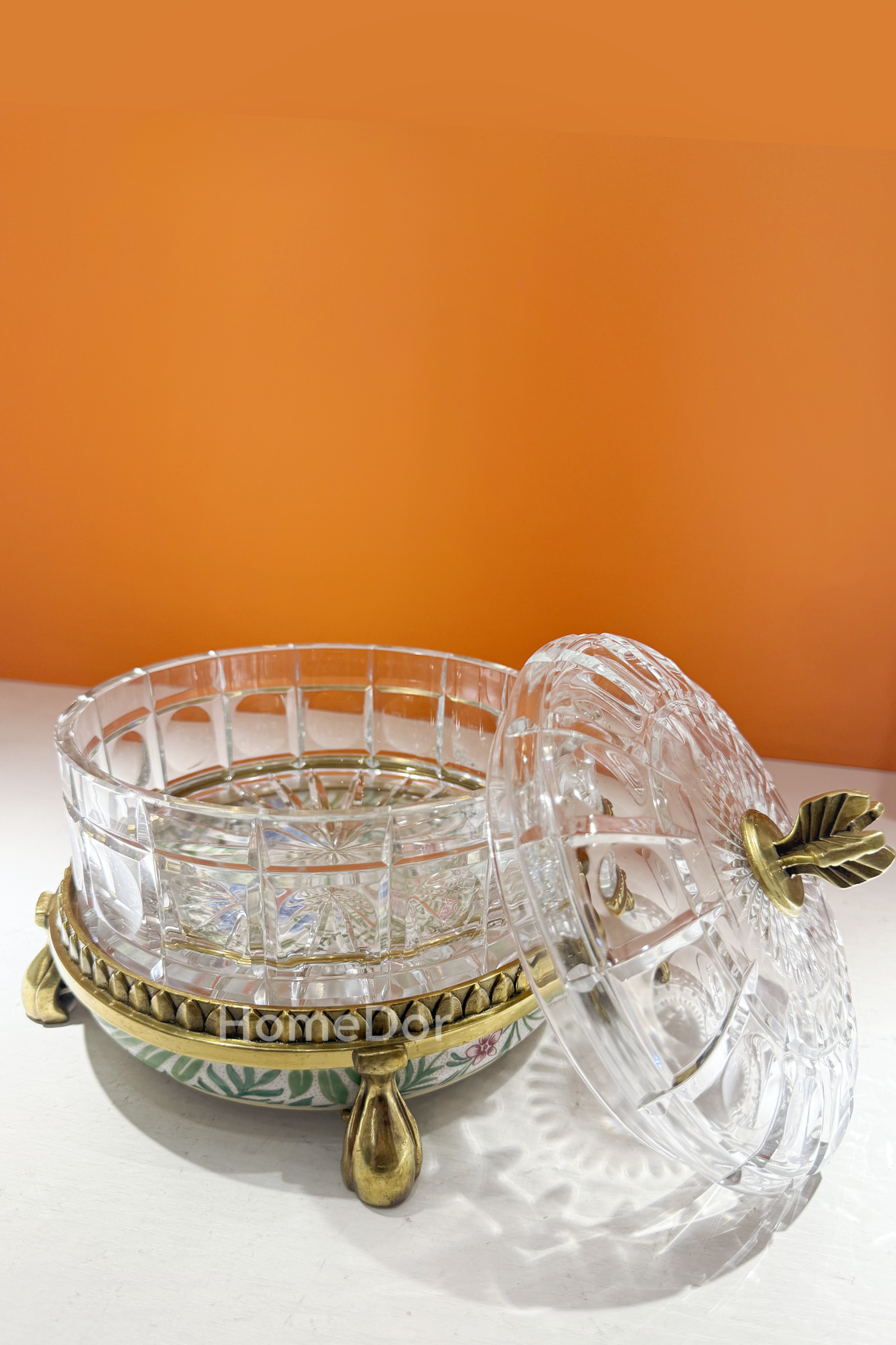 HomeDor × FH&Home | Prague Collection Elegant Nature-inspired Crystal Glass Decorative Canister