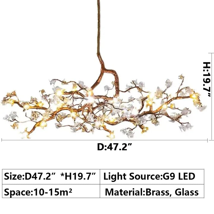 HomeDor Linn Flower Branch Chandelier