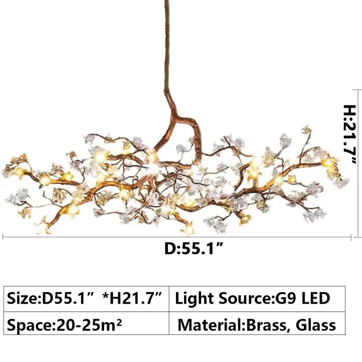 HomeDor Linn Flower Branch Chandelier