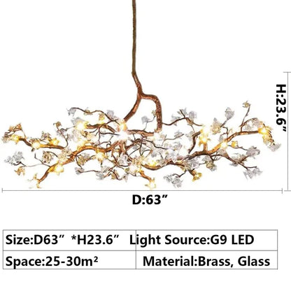 HomeDor Linn Flower Branch Chandelier