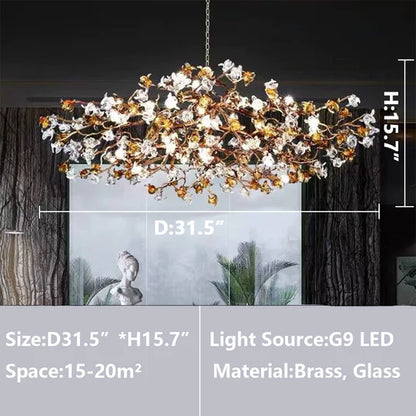 HomeDor Linn Flower Branch Chandelier