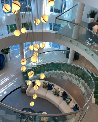 HomeDor  Floating Acrylic Balls Chandelier
