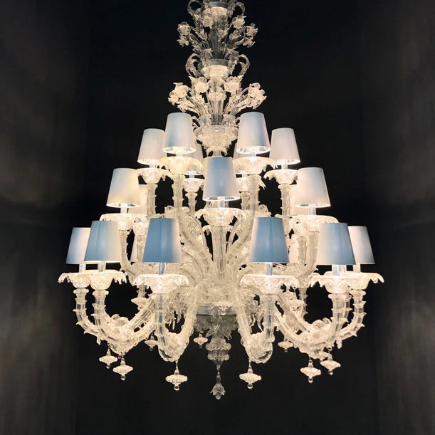 HomeDor Crystal Flower Lampshade Chandelier