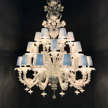 HomeDor Crystal Flower Lampshade Chandelier
