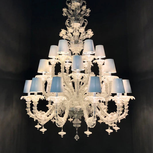 HomeDor Crystal Flower Lampshade Chandelier