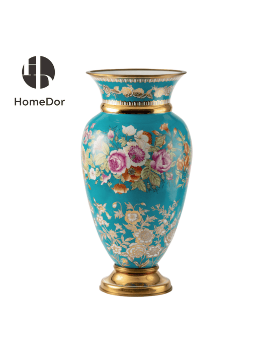 Turquoise Sèvres Style Avian Floral Ormolu Ensemble