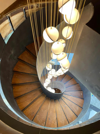 HomeDor  Floating Acrylic Balls Chandelier