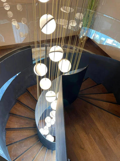 HomeDor  Floating Acrylic Balls Chandelier