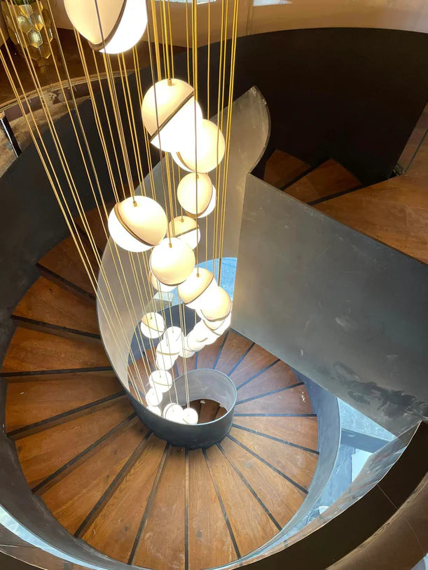 HomeDor  Floating Acrylic Balls Chandelier