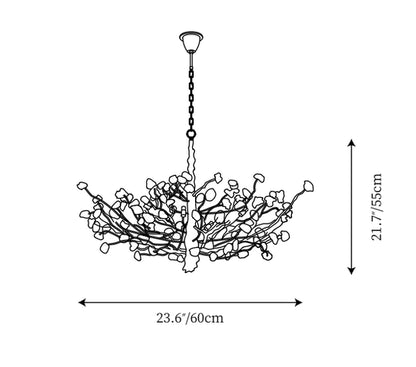 HomeDor Linn Luxury Vintage Gemstone Branch Crystal Chandelier