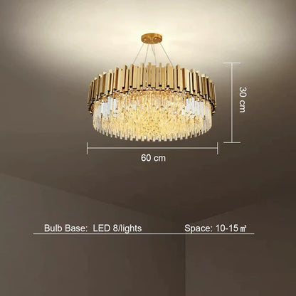HomeDor Lohsen Whole Set Classic Crystal Chandelier in Gold Finish