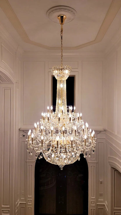 HomeDor Traditional Luxury Mid-century Multi Tiers Candle Chandelier